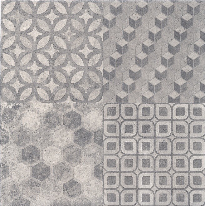 Плитка облицовочная Kerama Marazzi Саттон орнамент серый SG150900N 40.2х40.2, м2